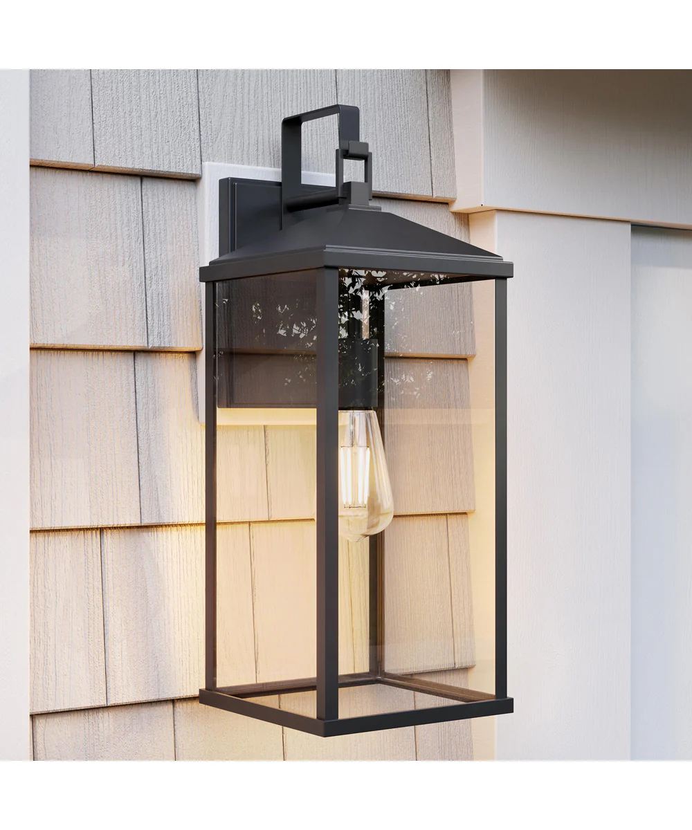 Cantley Extra Large Outdoor Wall Lantern with Clear Glass Panels Matte Black - Image 10