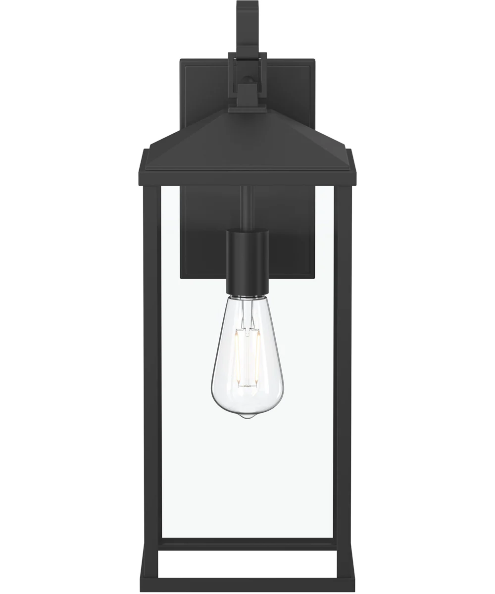 Cantley Extra Large Outdoor Wall Lantern with Clear Glass Panels Matte Black - Image 6