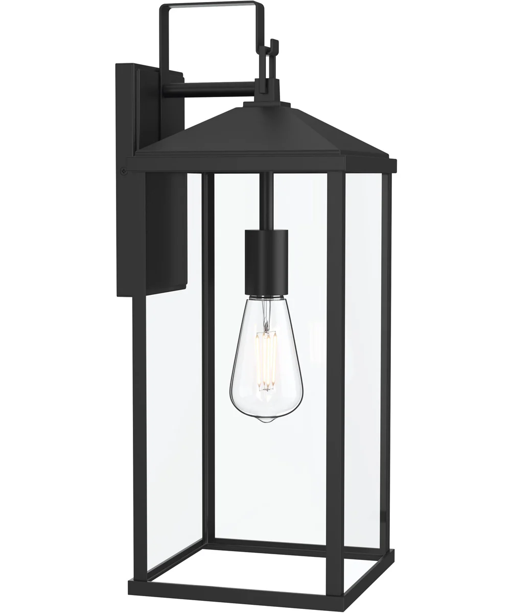Cantley Extra Large Outdoor Wall Lantern with Clear Glass Panels Matte Black - Image 7