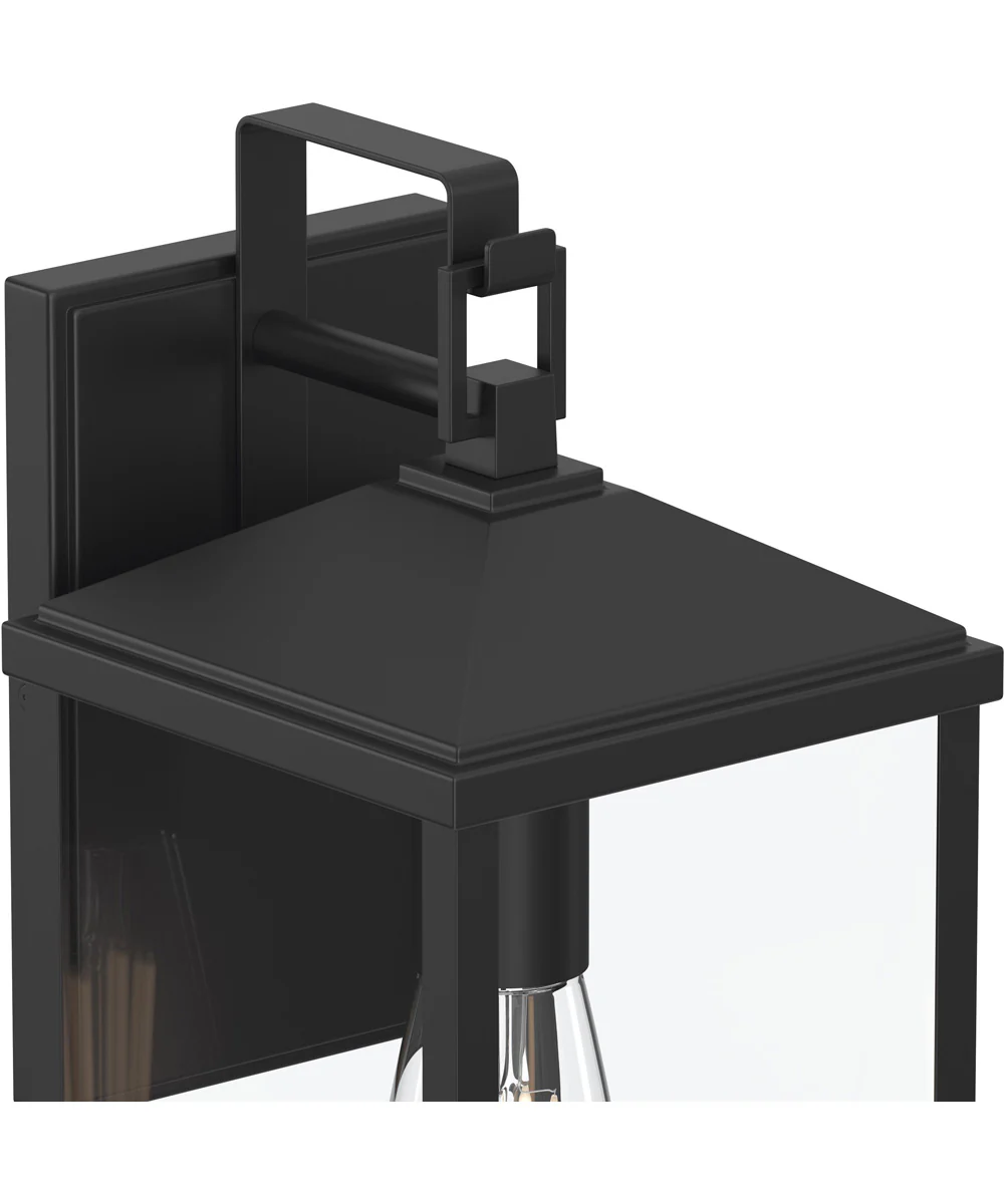Cantley Large Outdoor Wall Lantern with Clear Glass Panels Matte Black - Image 5