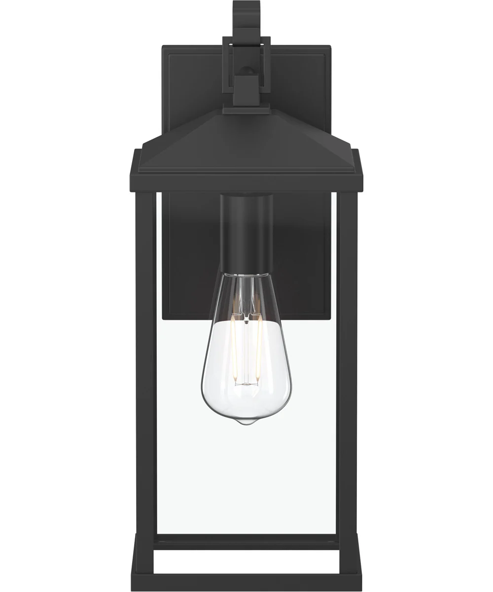 Cantley Large Outdoor Wall Lantern with Clear Glass Panels Matte Black - Image 6