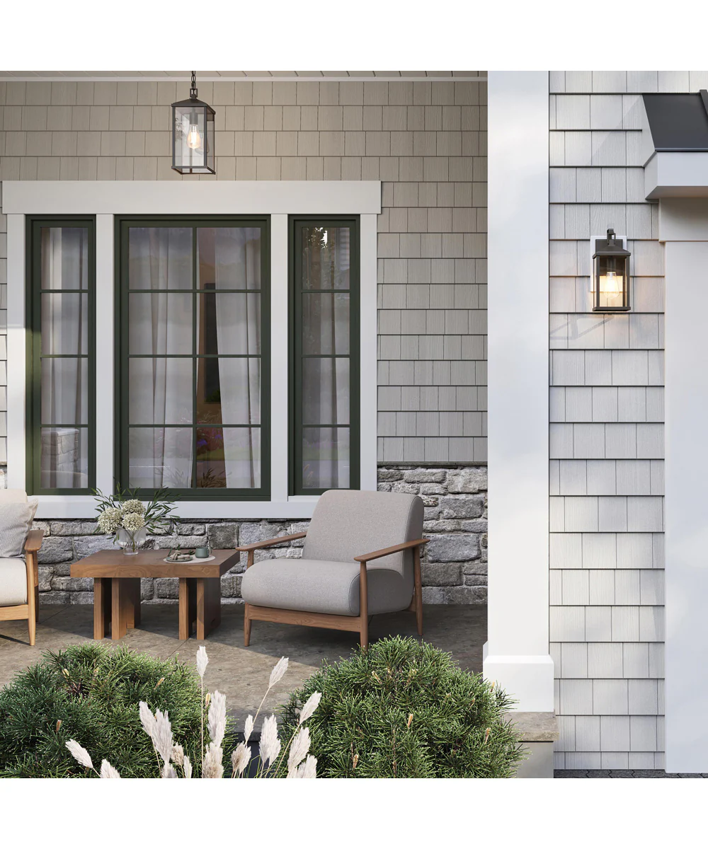 Cantley Medium Outdoor Wall Lantern with Clear Glass Panels Antique Bronze - Image 2