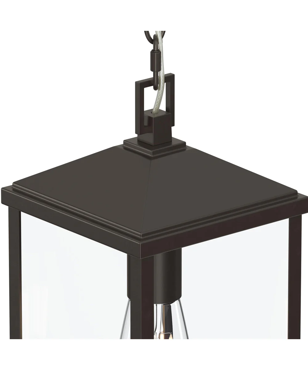 Cantley Outdoor Pendant with Clear Glass Panels Antique Bronze - Image 6