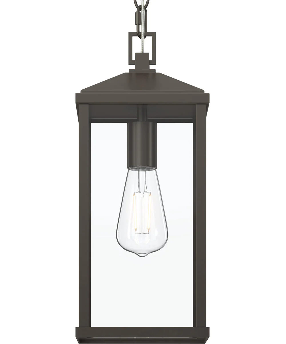 Cantley Outdoor Pendant with Clear Glass Panels Antique Bronze - Image 8