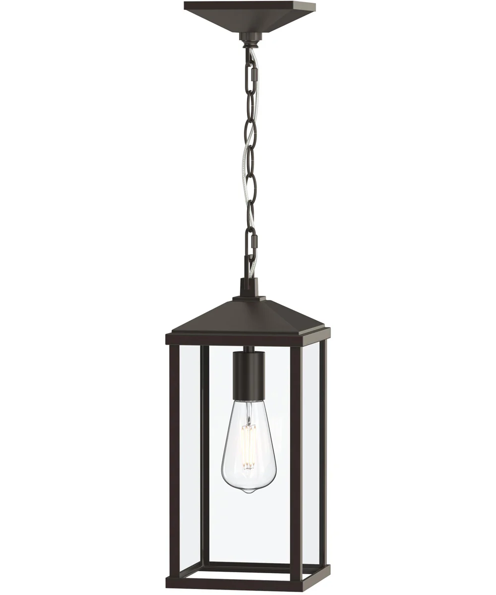 Cantley Outdoor Pendant with Clear Glass Panels Antique Bronze - Image 9