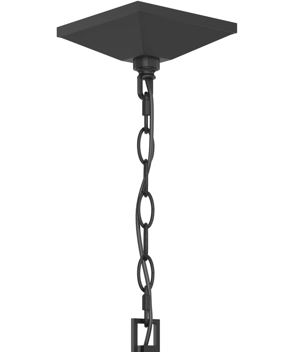 Cantley Outdoor Pendant with Clear Glass Panels Matte Black - Image 5