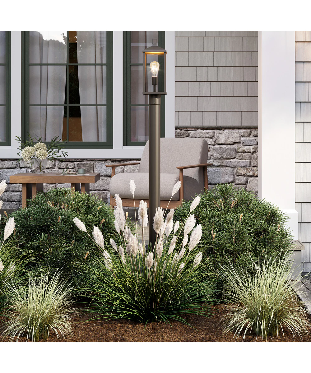 Cantley Outdoor Post Mount Lantern Light with Clear Glass Panels Antique Bronze - Image 12