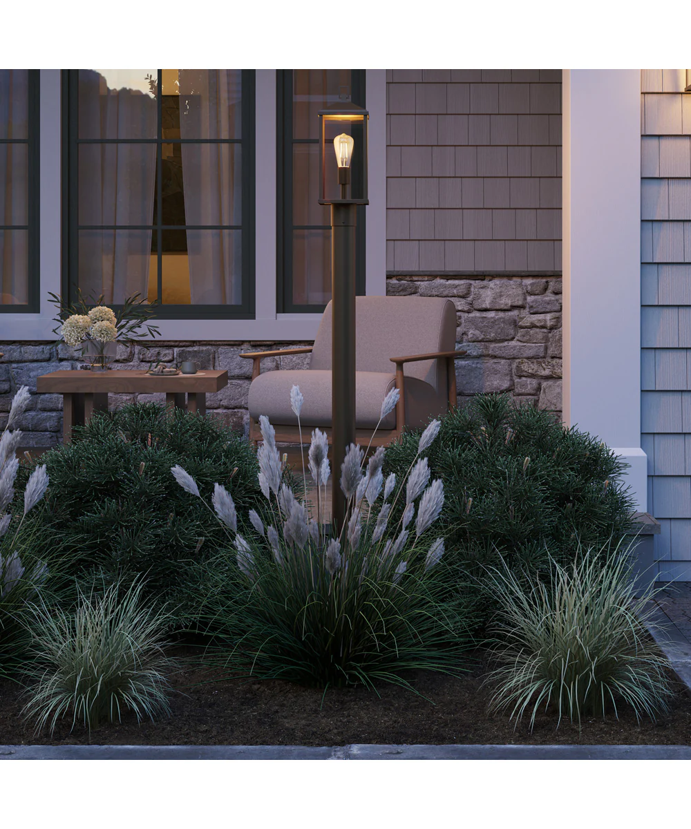 Cantley Outdoor Post Mount Lantern Light with Clear Glass Panels Antique Bronze - Image 13