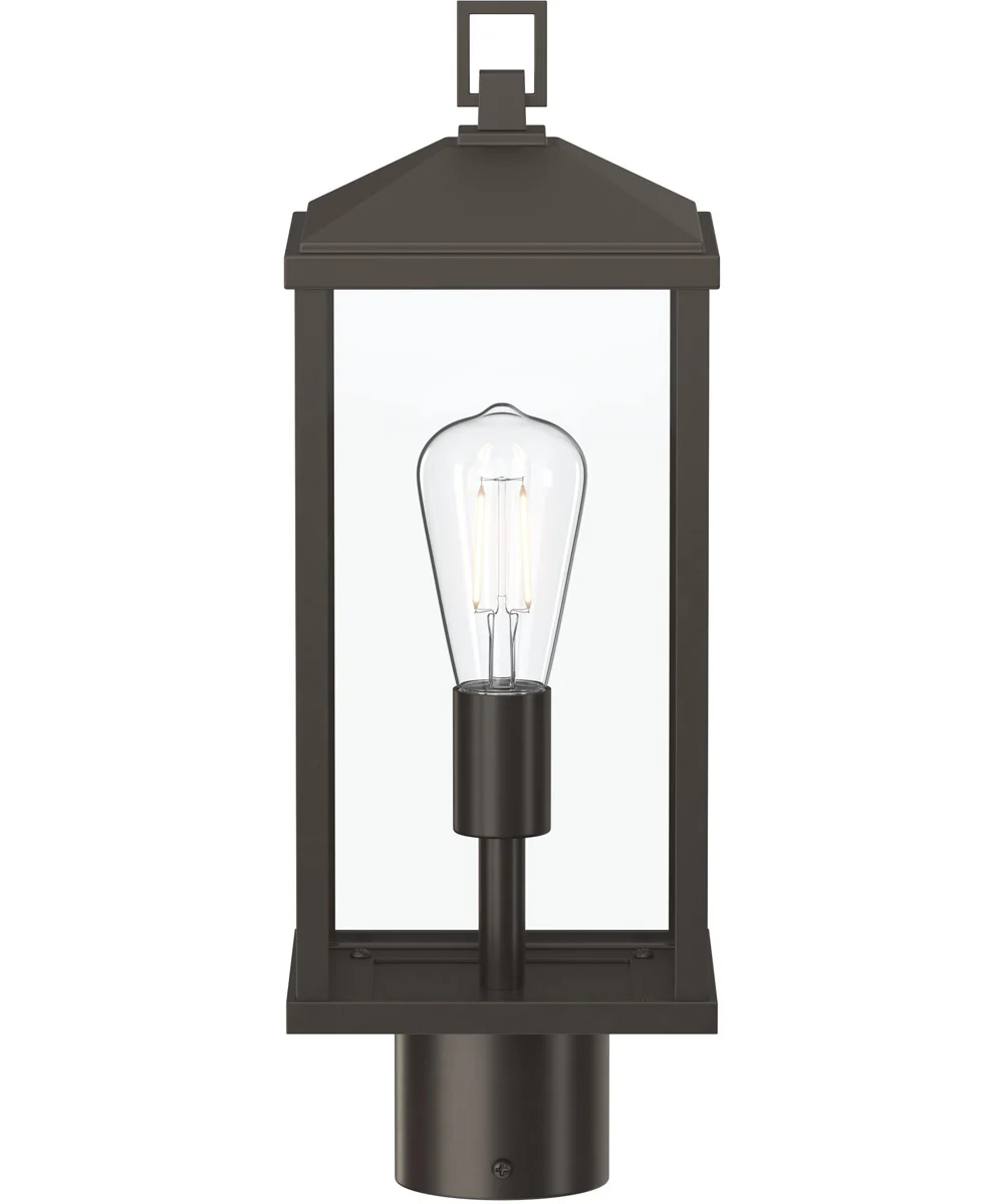 Cantley Outdoor Post Mount Lantern Light with Clear Glass Panels Antique Bronze - Image 6