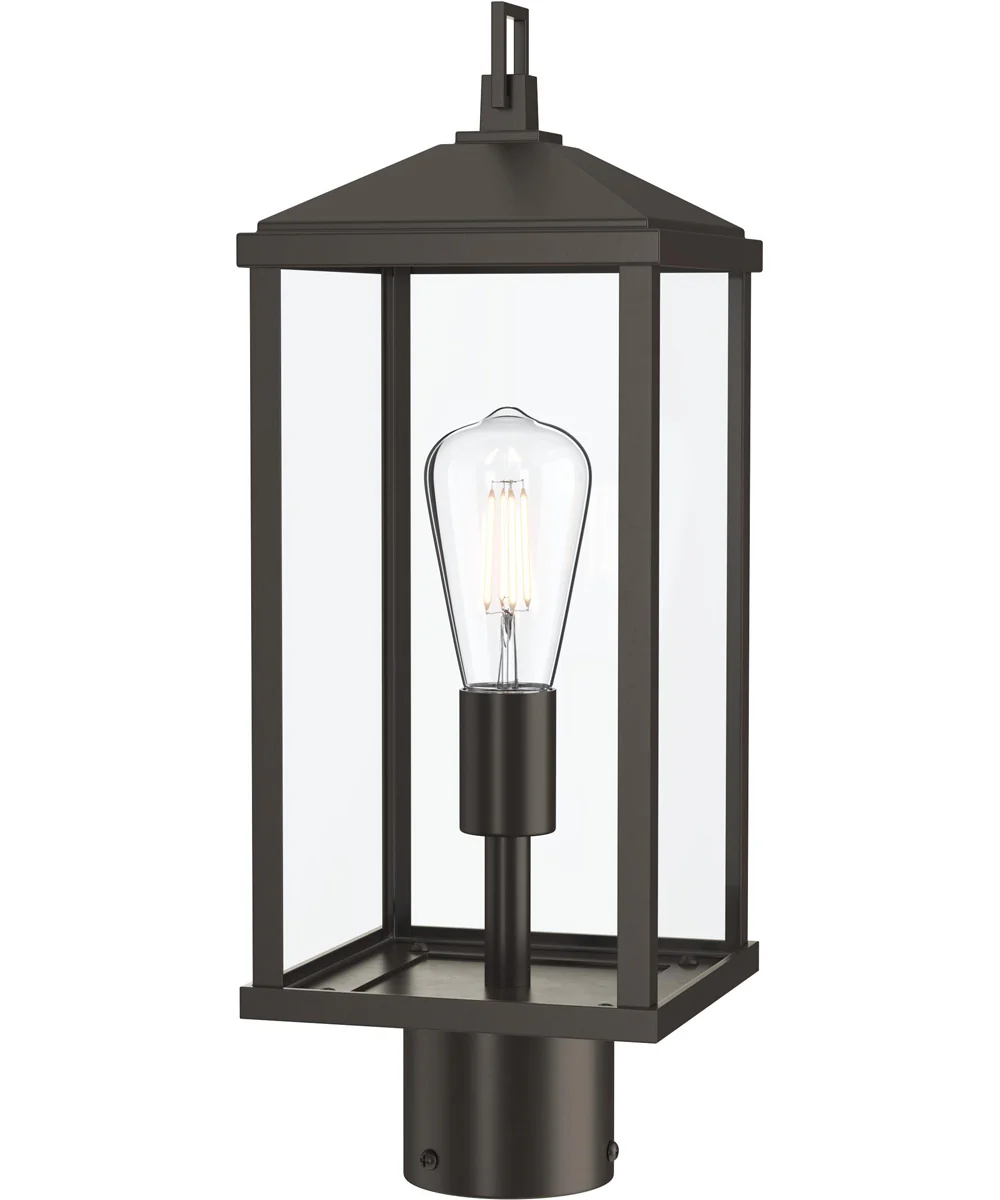 Cantley Outdoor Post Mount Lantern Light with Clear Glass Panels Antique Bronze - Image 7