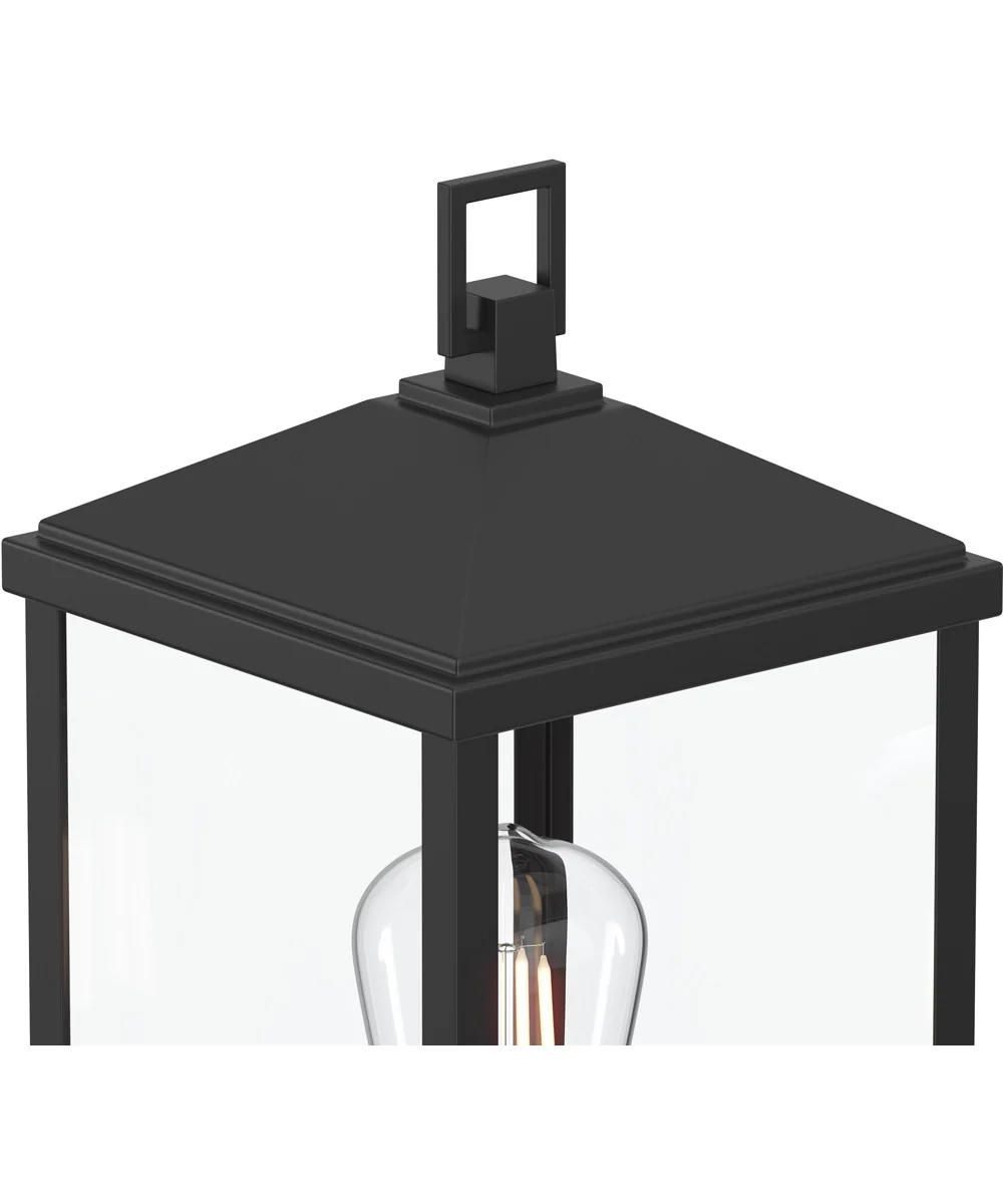 Cantley Outdoor Post Mount Lantern Light with Clear Glass Panels Matte Black - Image 5