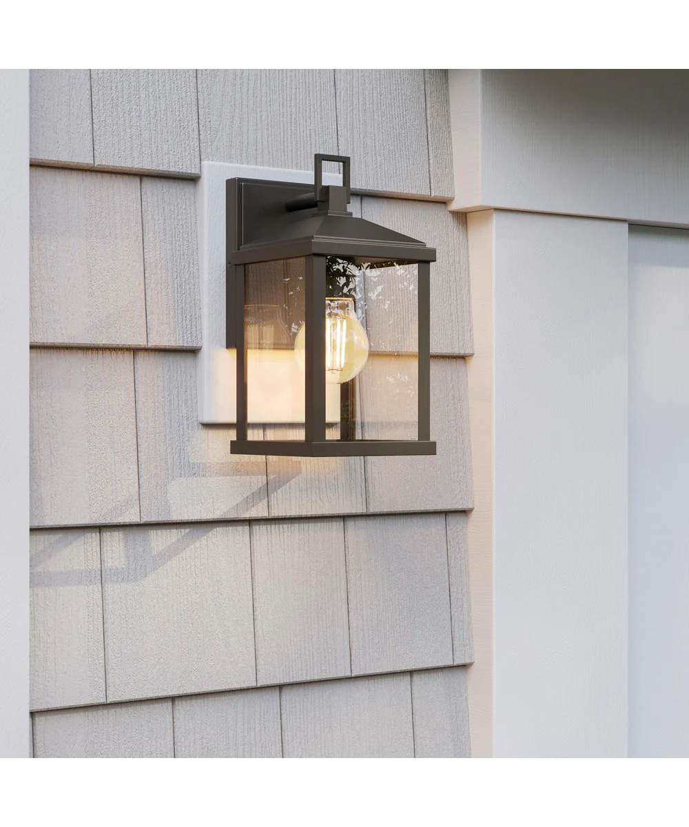 Cantley Small Outdoor Wall Lantern with Clear Glass Panels Antique Bronze - Image 10