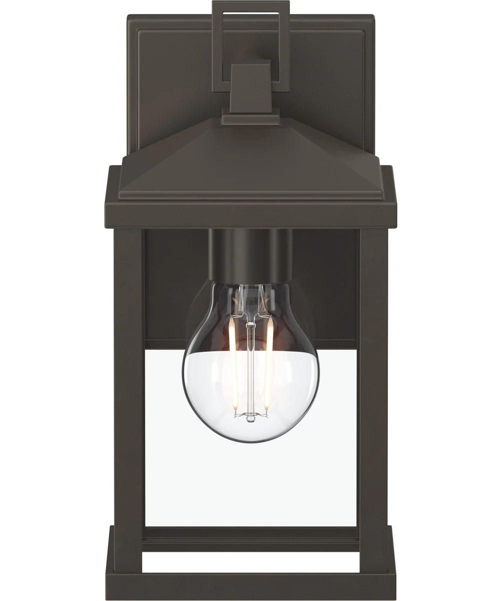 Cantley Small Outdoor Wall Lantern with Clear Glass Panels Antique Bronze - Image 6