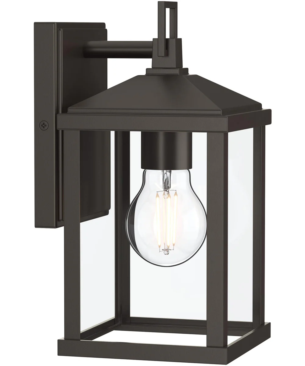 Cantley Small Outdoor Wall Lantern with Clear Glass Panels Antique Bronze - Image 7