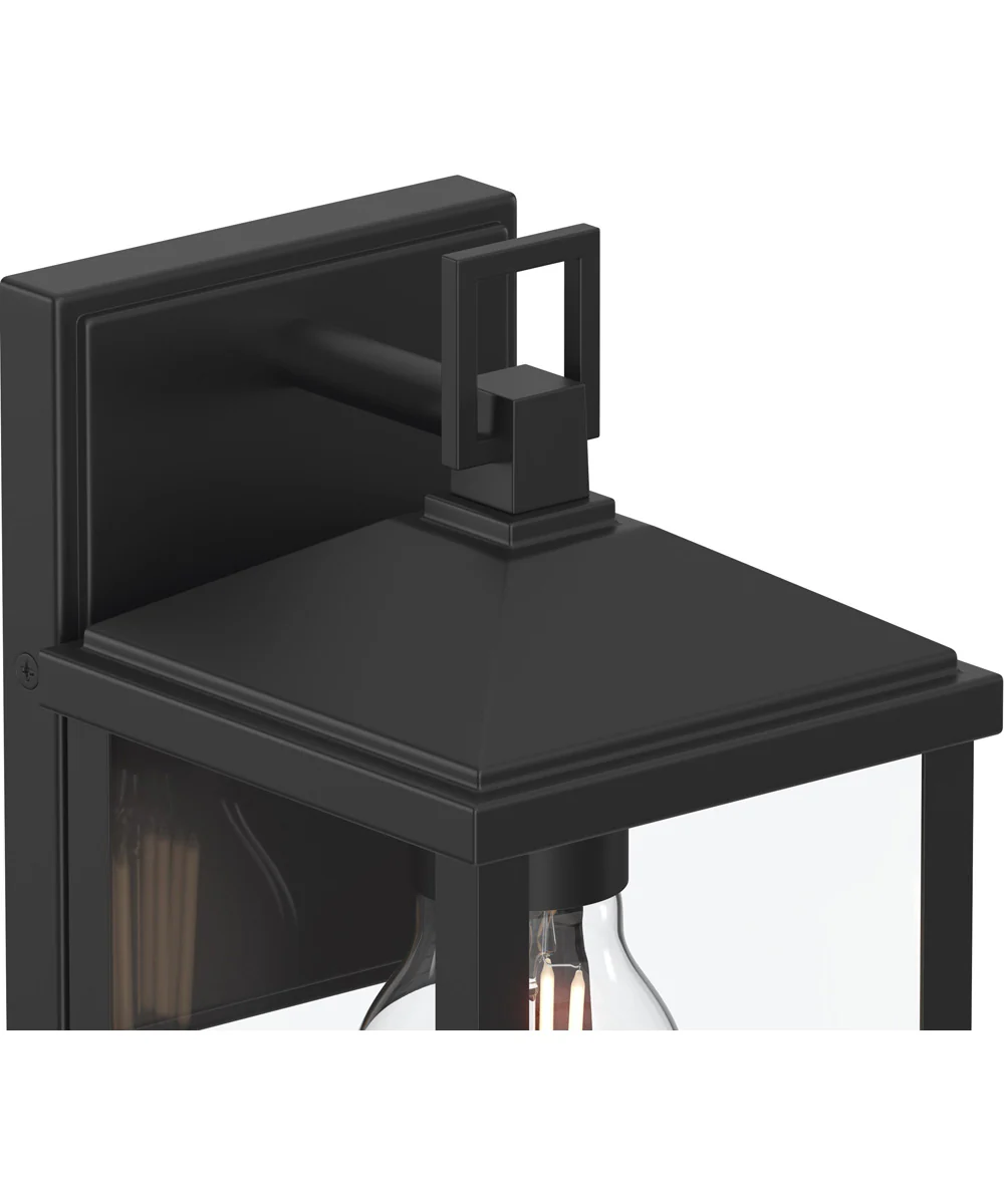 Cantley Small Outdoor Wall Lantern with Clear Glass Panels Matte Black - Image 5