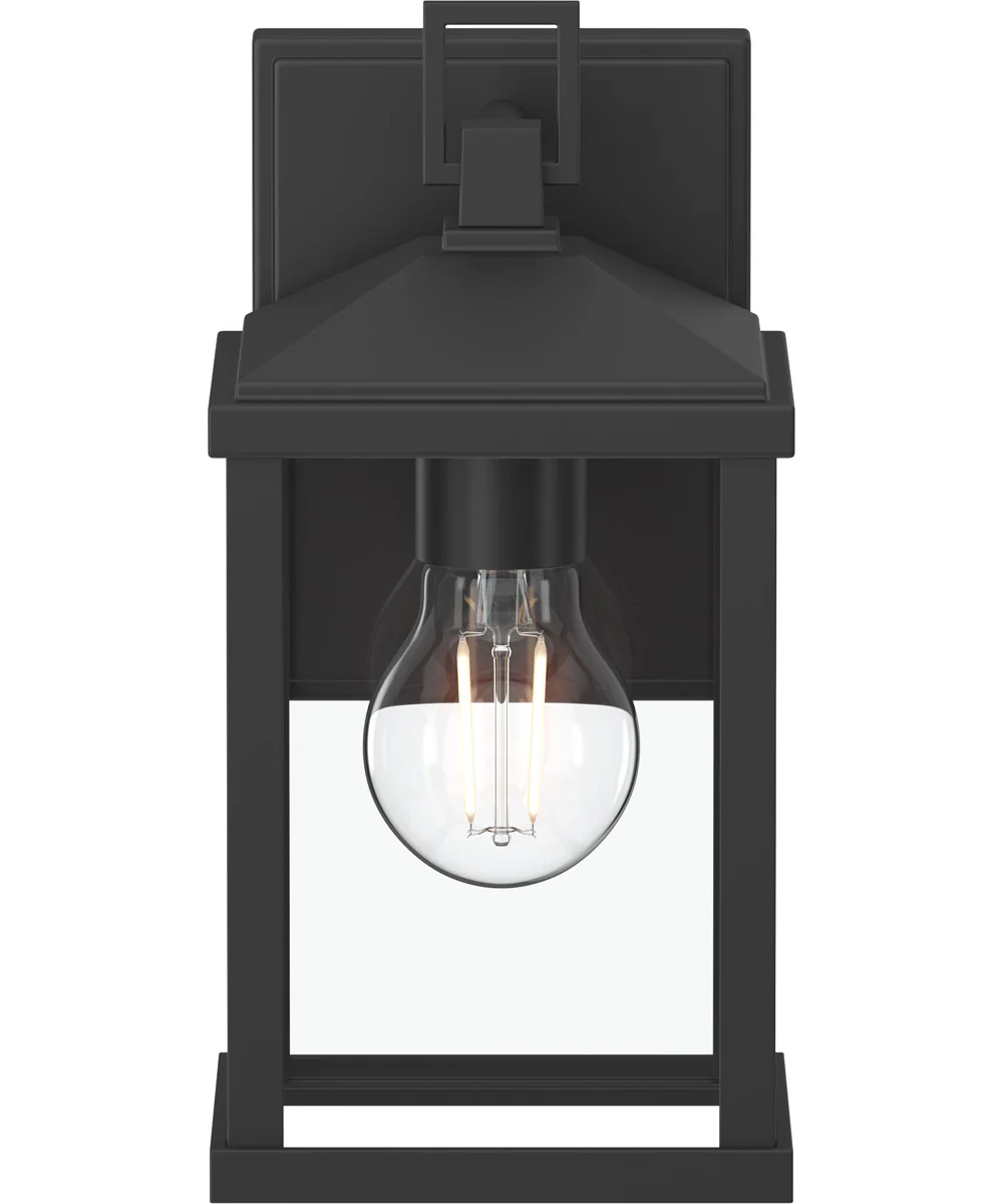 Cantley Small Outdoor Wall Lantern with Clear Glass Panels Matte Black - Image 6