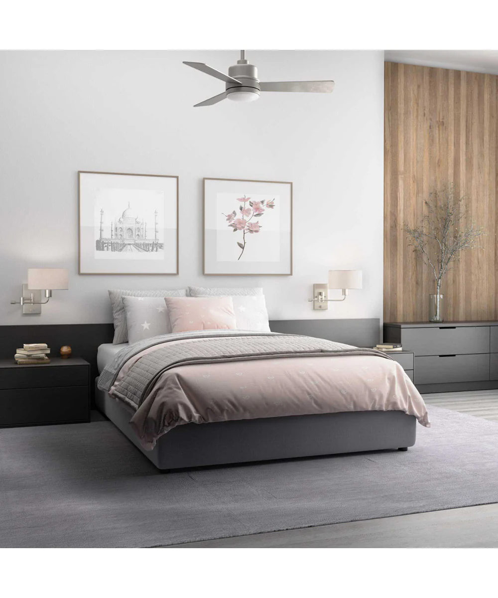 Carrick 1-Light Summer Linen Shade Transitional Wall Light Brushed Nickel - Image 2