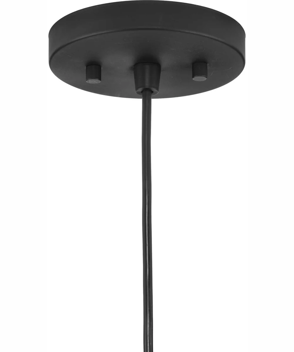 Chandra 1-Light Global Pendant with Woven Shade Matte Black - Image 6