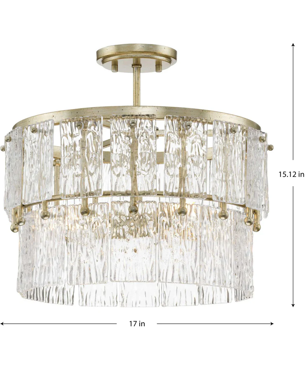 Chevall 3-Light Organic Pendant Gilded Silver - Image 4