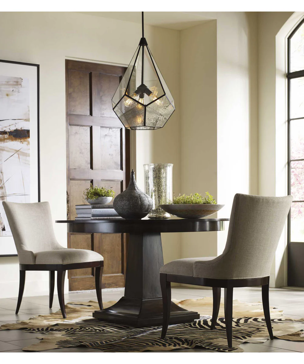 Cinq 3-Light Antique Mirror Glass Global Pendant Light Antique Bronze - Image 3