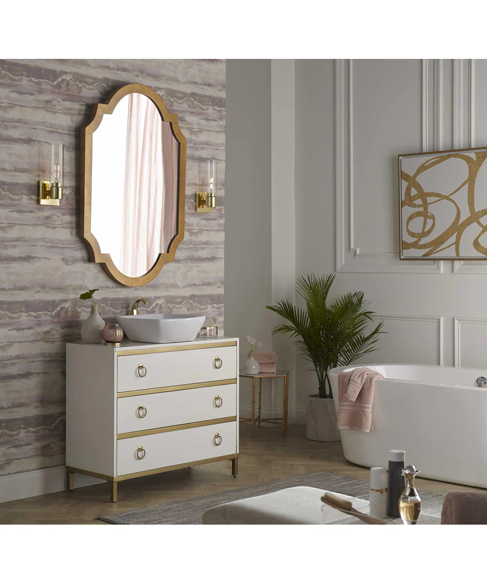 Clarion 1-Light Clear Glass Modern Style Bath Vanity Wall Light Satin Brass - Image 2