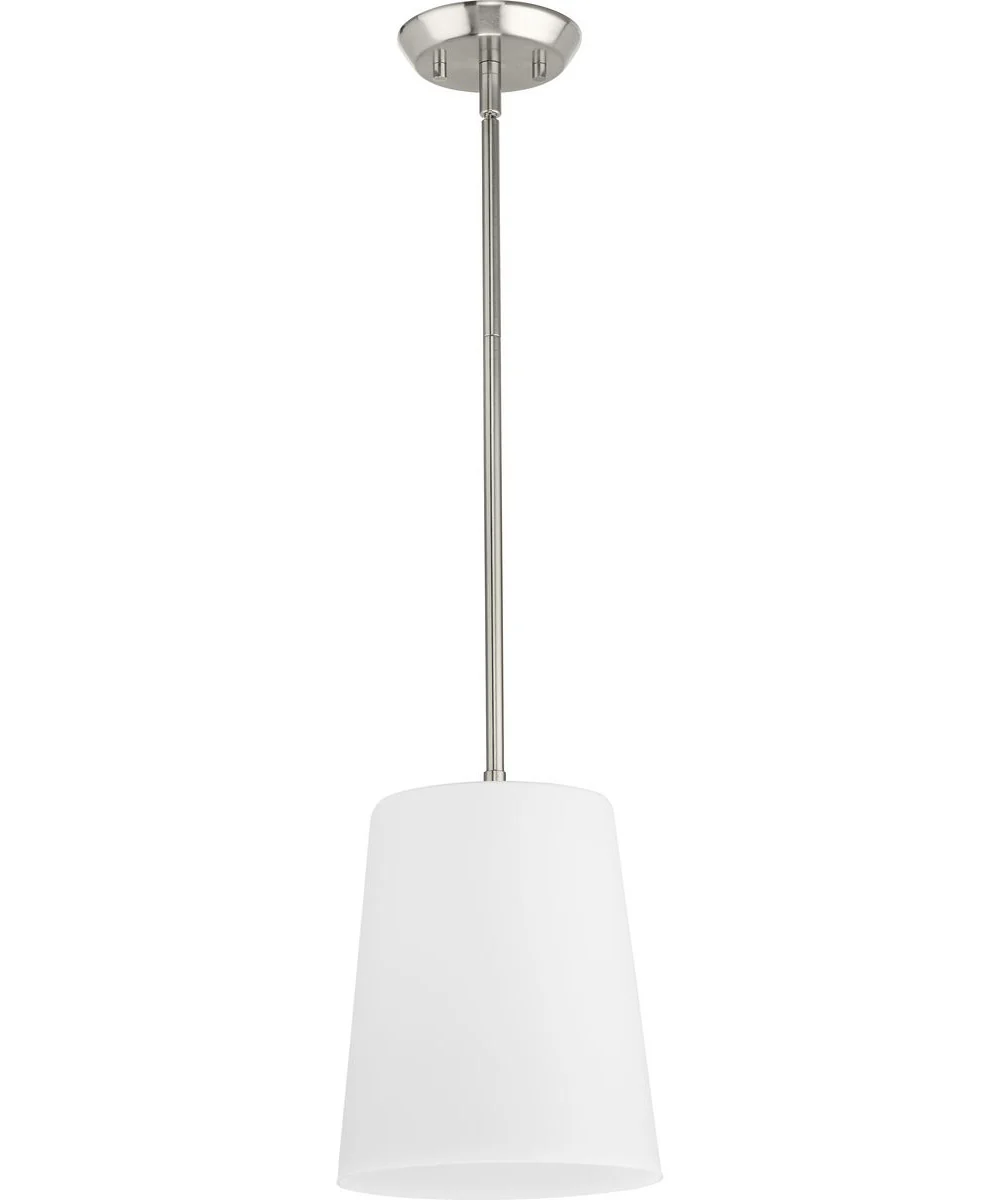 Clarion 1-Light Etched White Pendant P500429 Brushed Nickel - Image 4