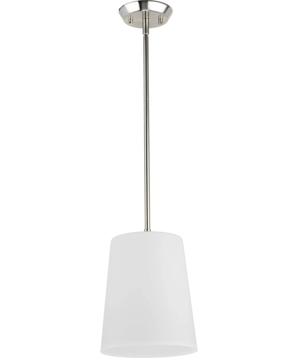 Clarion 1-Light Etched White Pendant P500429 Brushed Nickel - Image 5
