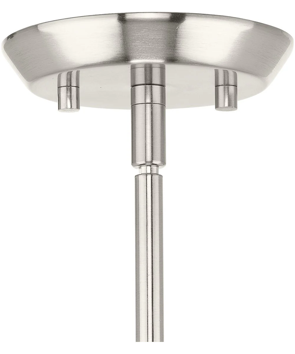 Clarion 1-Light Etched White Pendant P500429 Brushed Nickel - Image 8