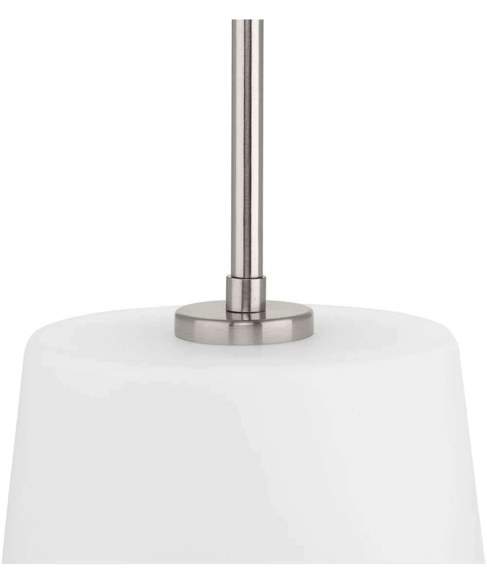 Clarion 1-Light Etched White Pendant P500429 Brushed Nickel - Image 9