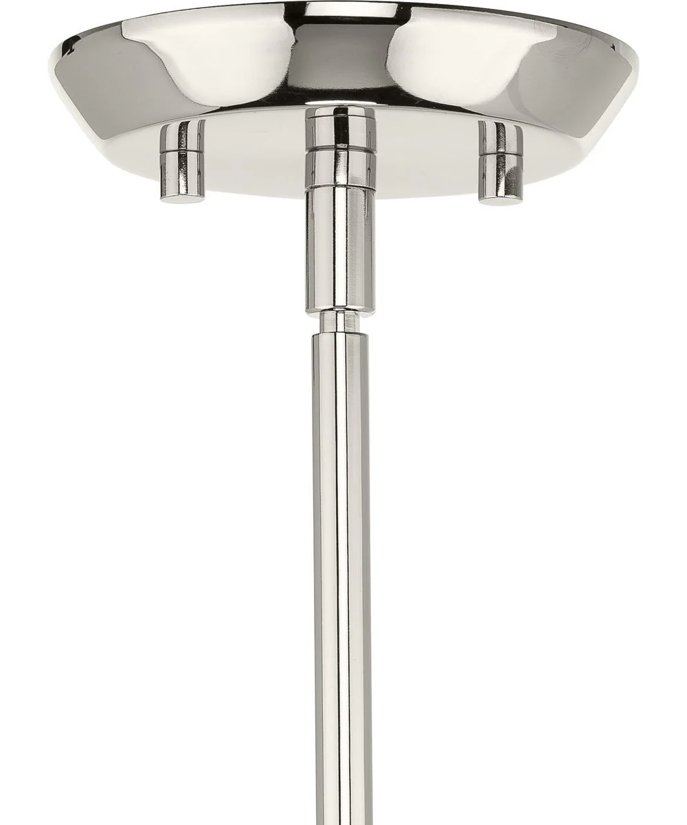 Clarion 1-Light Etched White Pendant P500429 Polished Nickel - Image 8