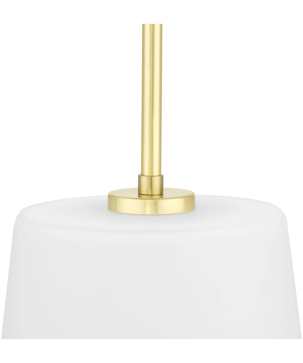 Clarion 1-Light Etched White Pendant P500429 Satin Brass - Image 10