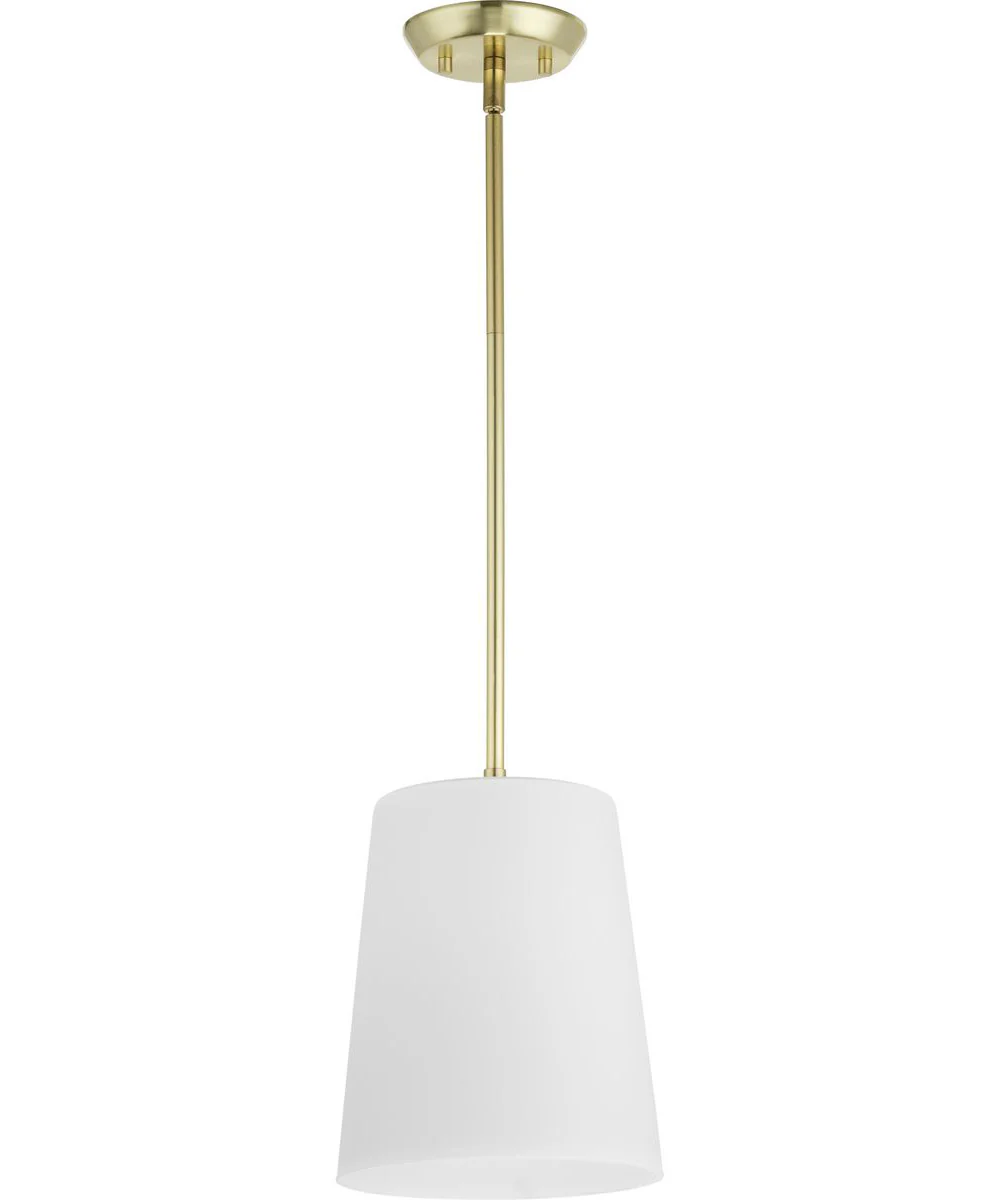 Clarion 1-Light Etched White Pendant P500429 Satin Brass - Image 6