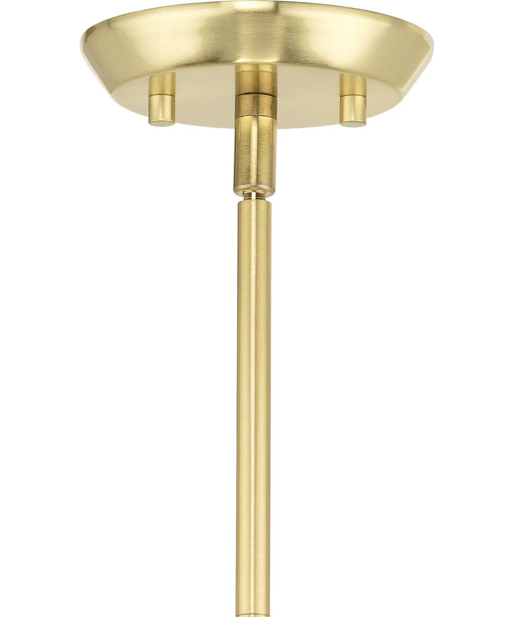 Clarion 1-Light Etched White Pendant P500429 Satin Brass - Image 9