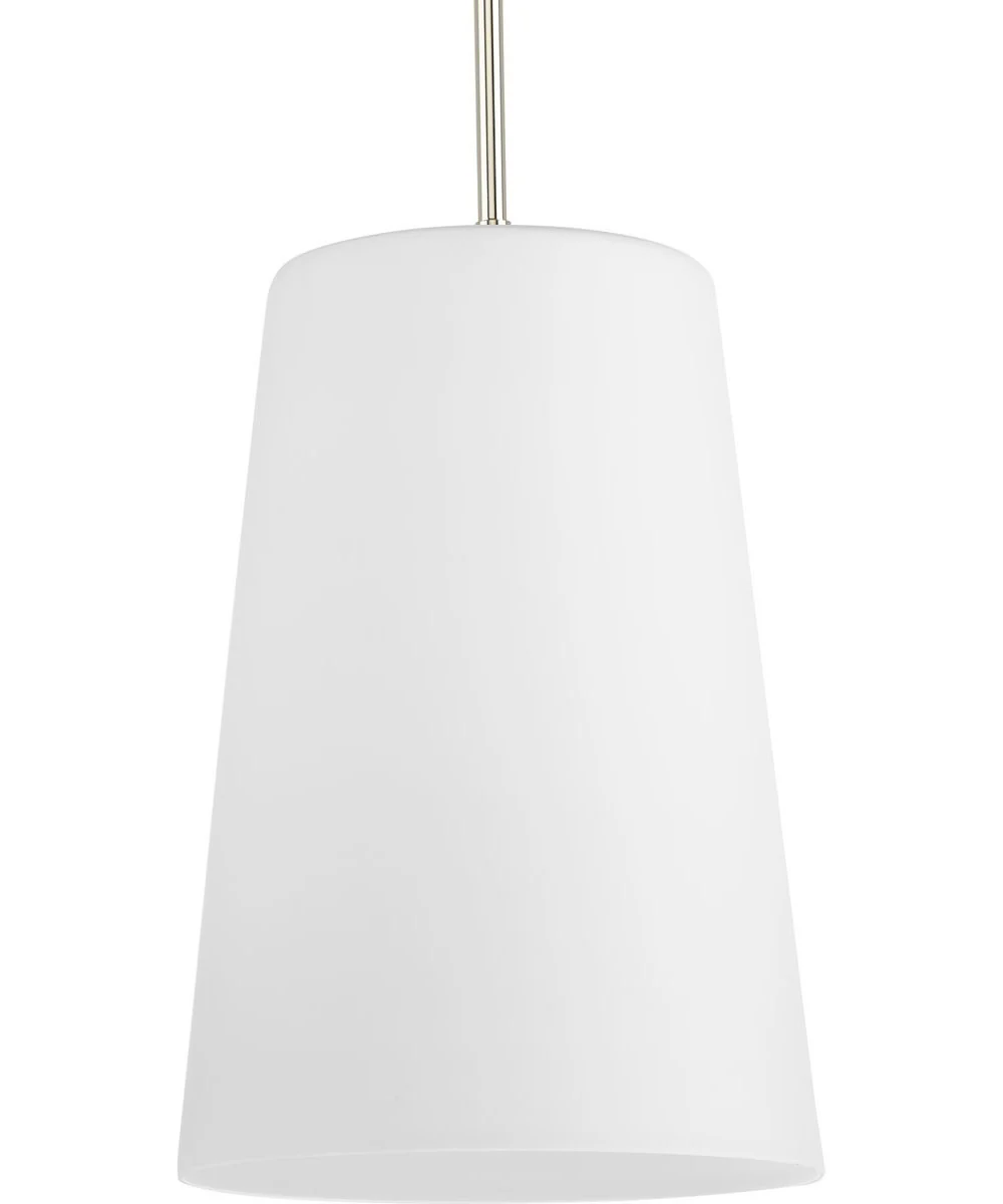 Clarion 1-Light Etched White Pendant P500430 Polished Nickel - Image 6