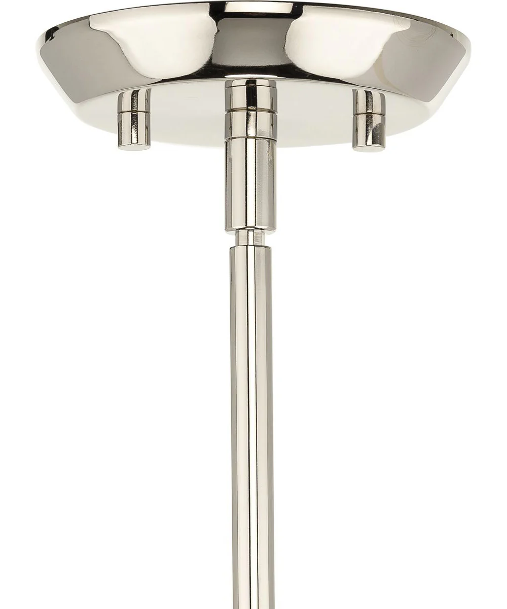 Clarion 1-Light Etched White Pendant P500430 Polished Nickel - Image 8