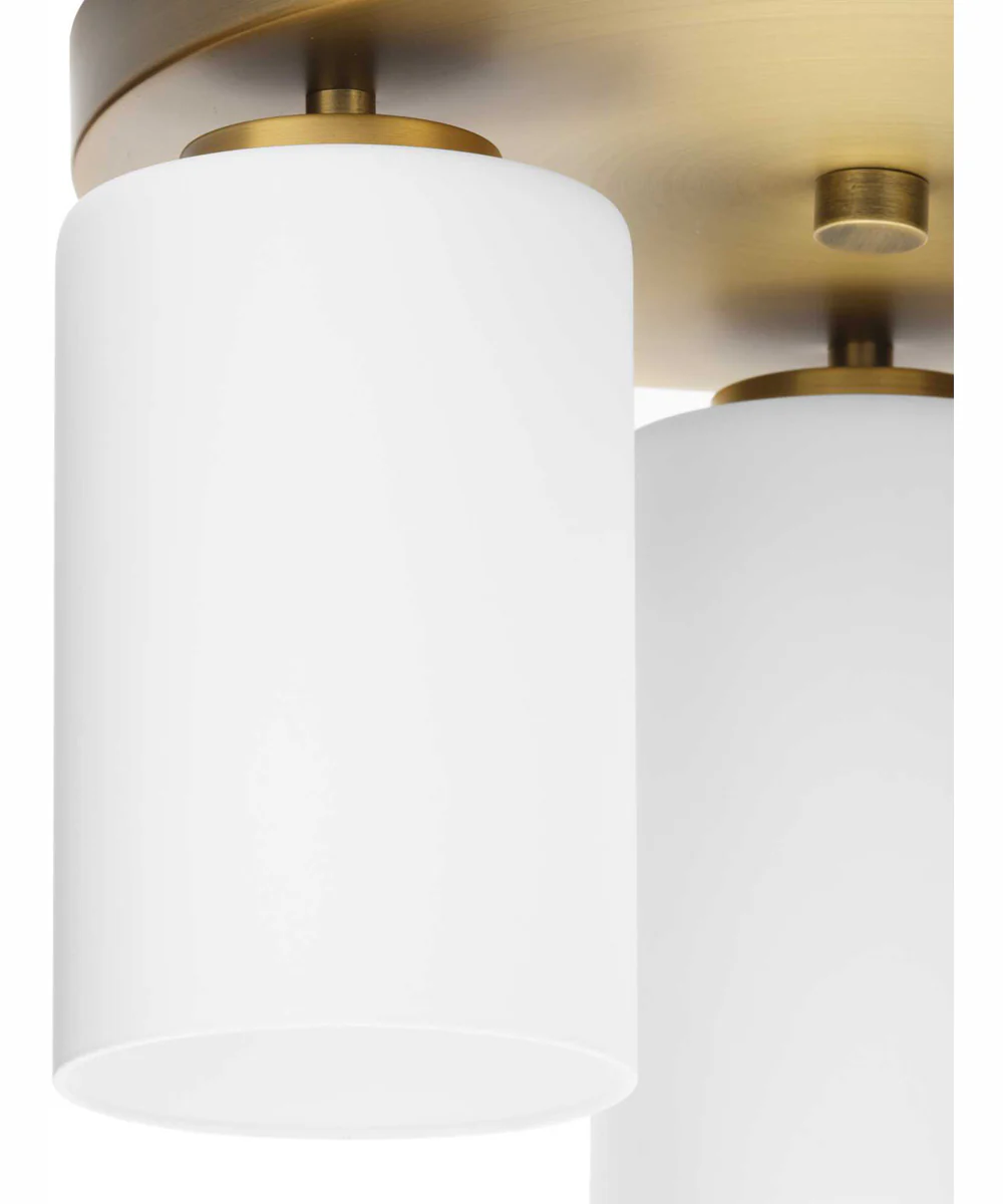 Cofield 12 in. 3-Light Transitional Flush Mount Vintage Brass - Image 5