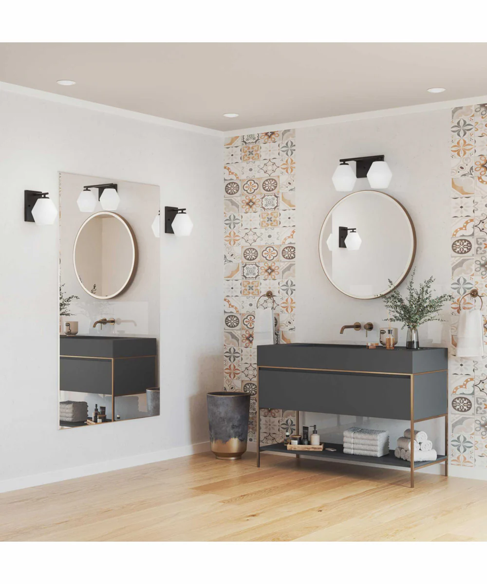 Copeland 1-Light Mid-Century Modern Vanity Light Matte Black - Image 2