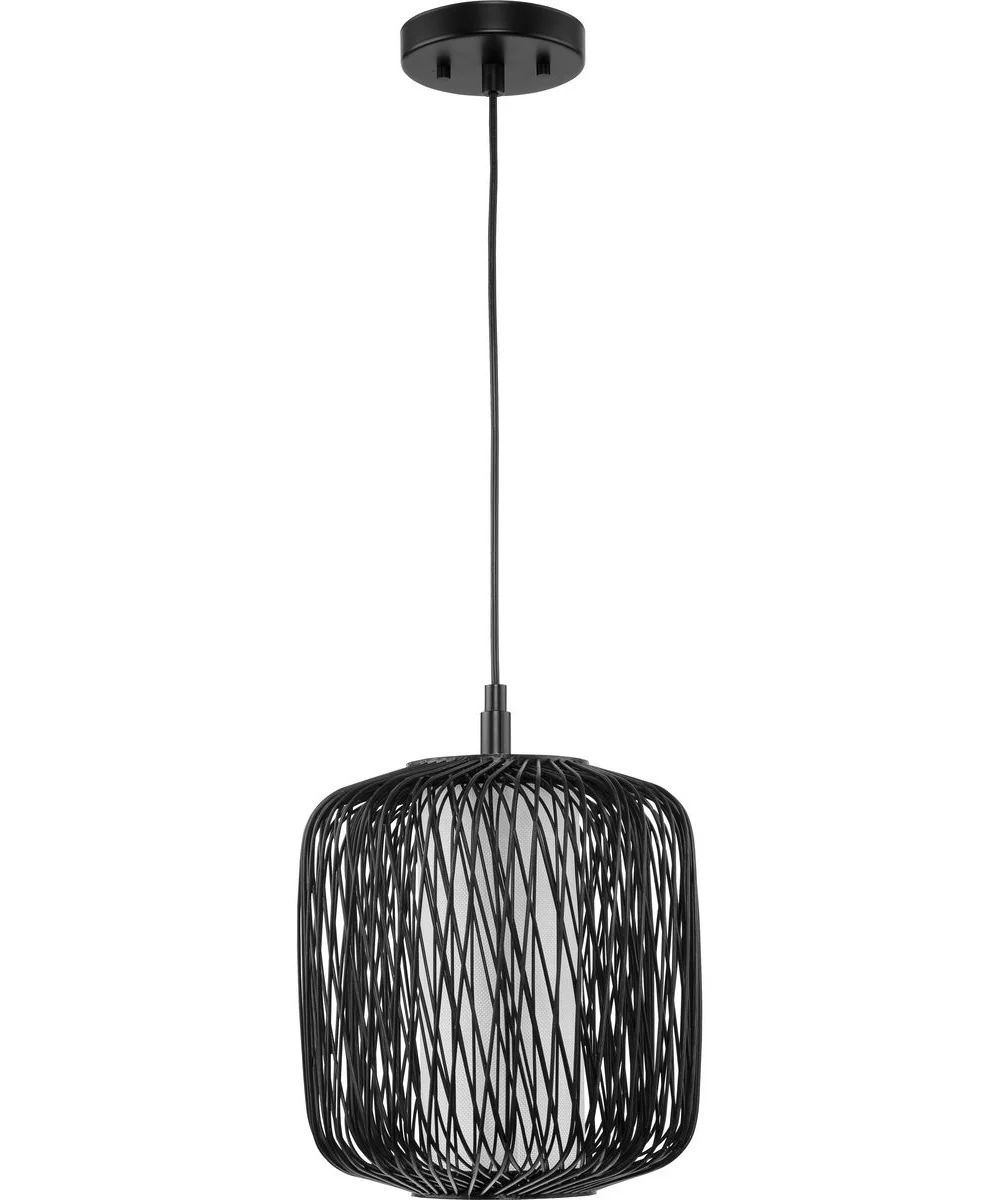 Cordova 1-Light Mini-Pendant Black Rattan - Image 6