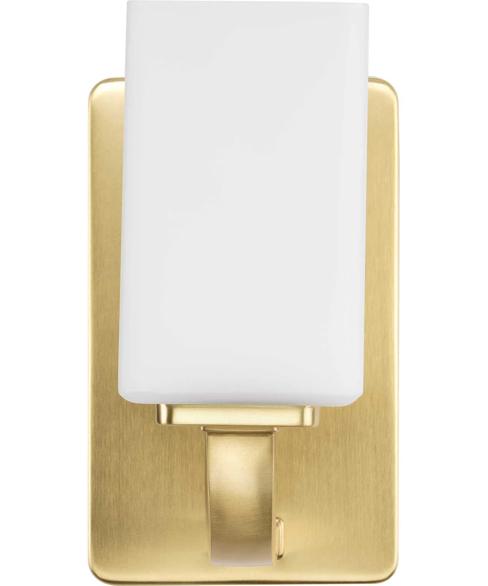 Cowan 1-Light Modern Etched Opal Glass Bath Vanity Light Satin Brass - Image 3