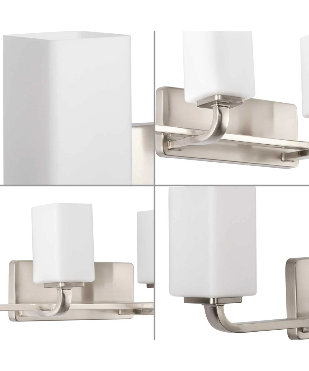 Cowan 4-Light Modern Etched Opal Glass Bath Vanity Light Brushed Nickel - Image 4