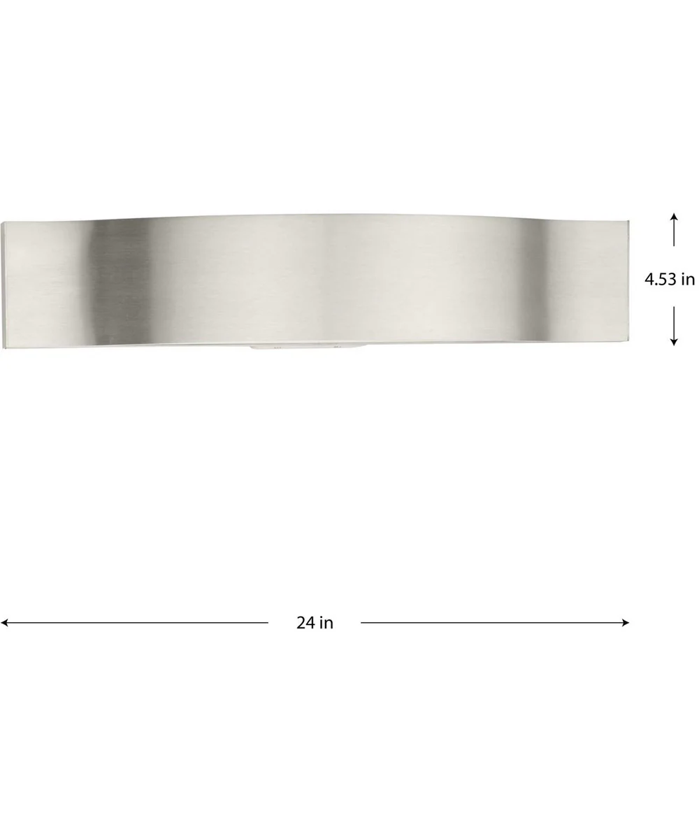 Curvity LED 24 in. Modern 3CCT Integrated LED Linear Vanity Light Brushed Nickel - Image 4