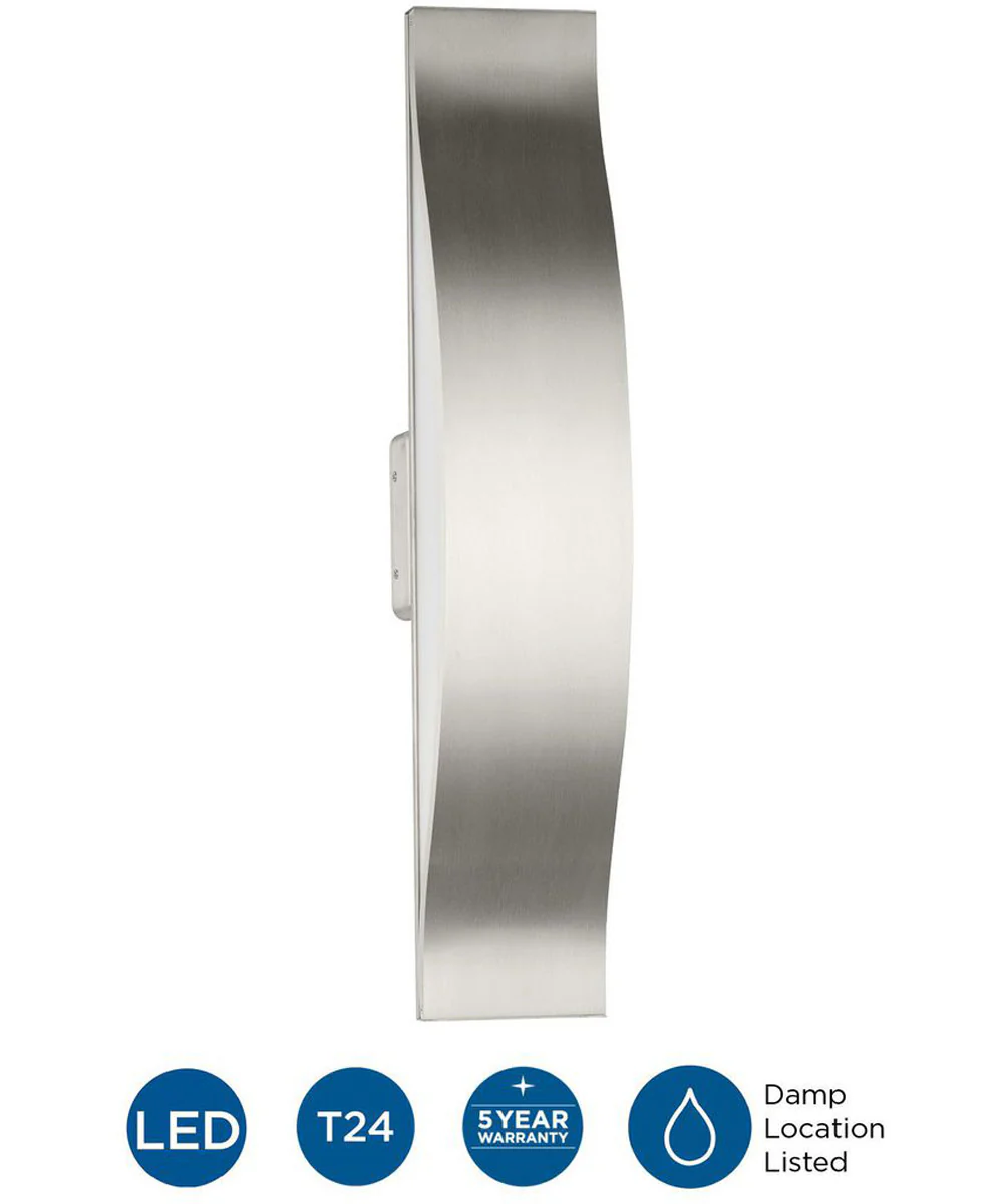 Curvity LED 24 in. Modern 3CCT Integrated LED Linear Vanity Light Brushed Nickel - Image 9