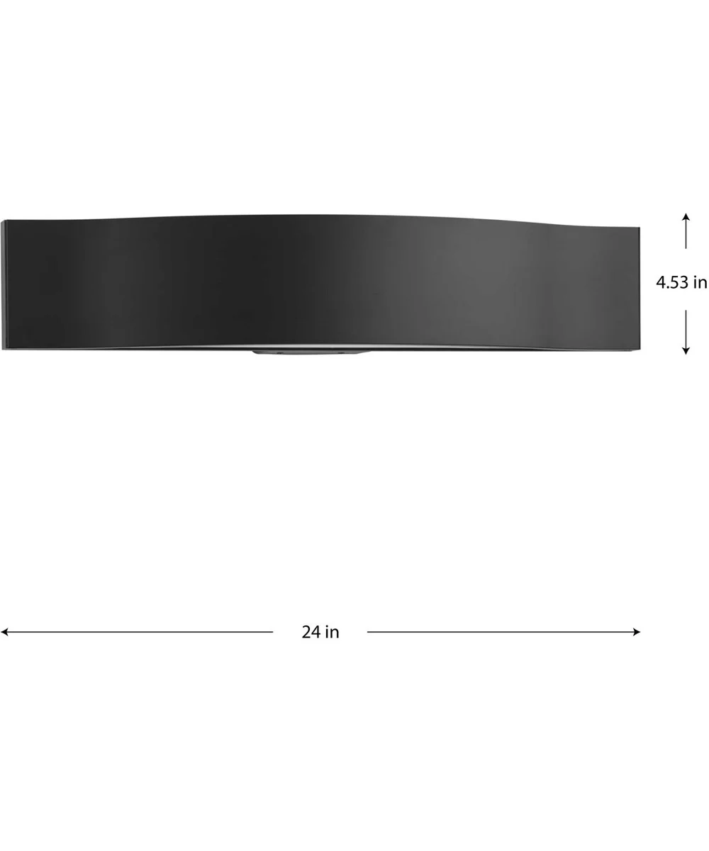 Curvity LED 24 in. Modern 3CCT Integrated LED Linear Vanity Light Matte Black - Image 4