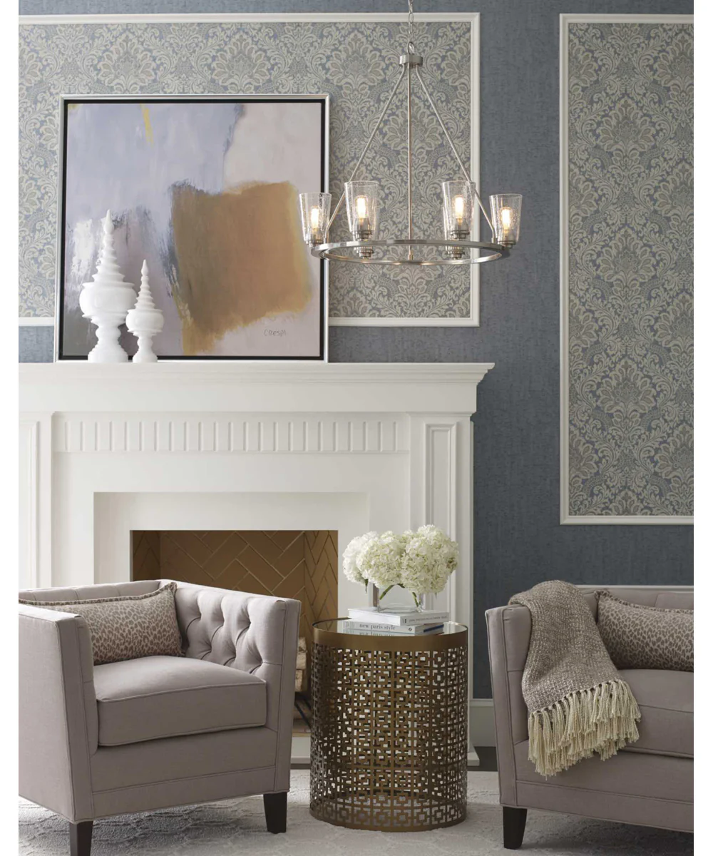 Debut 6-Light Farmhouse Chandelier Light Brushed Nickel - Image 4