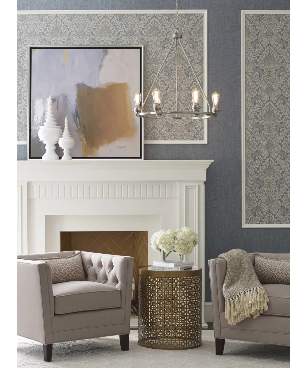 Debut 6-Light Farmhouse Chandelier Light Brushed Nickel - Image 5