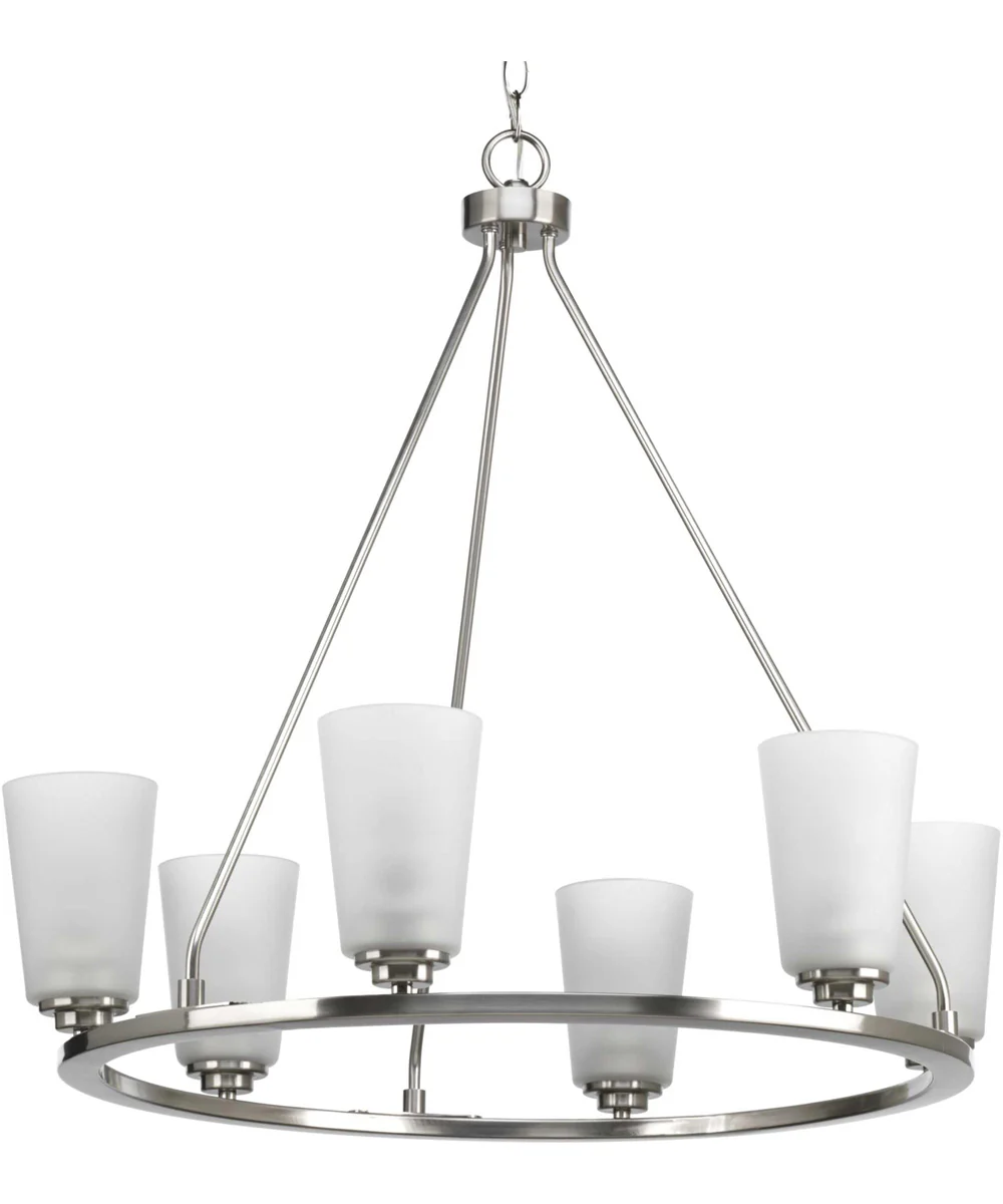 Debut 6-Light Farmhouse Chandelier Light Brushed Nickel - Image 7