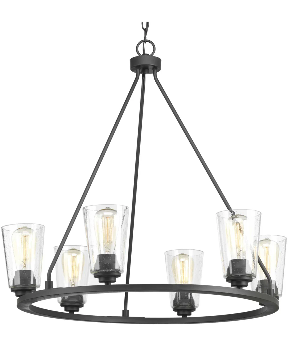 Debut 6-Light Farmhouse Chandelier Light Graphite - Image 5