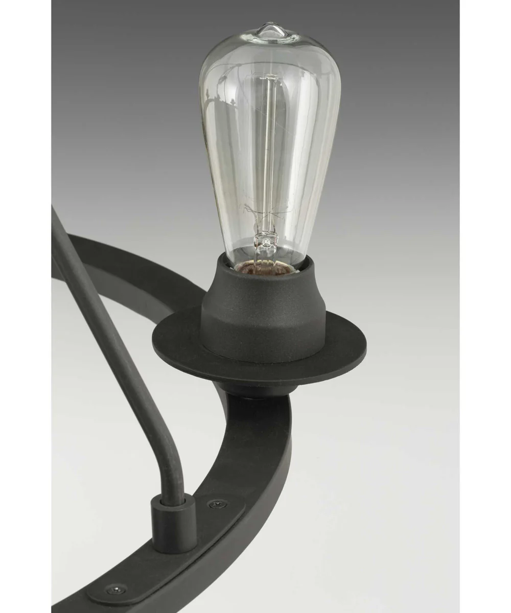 Debut 6-Light Farmhouse Chandelier Light Graphite - Image 8