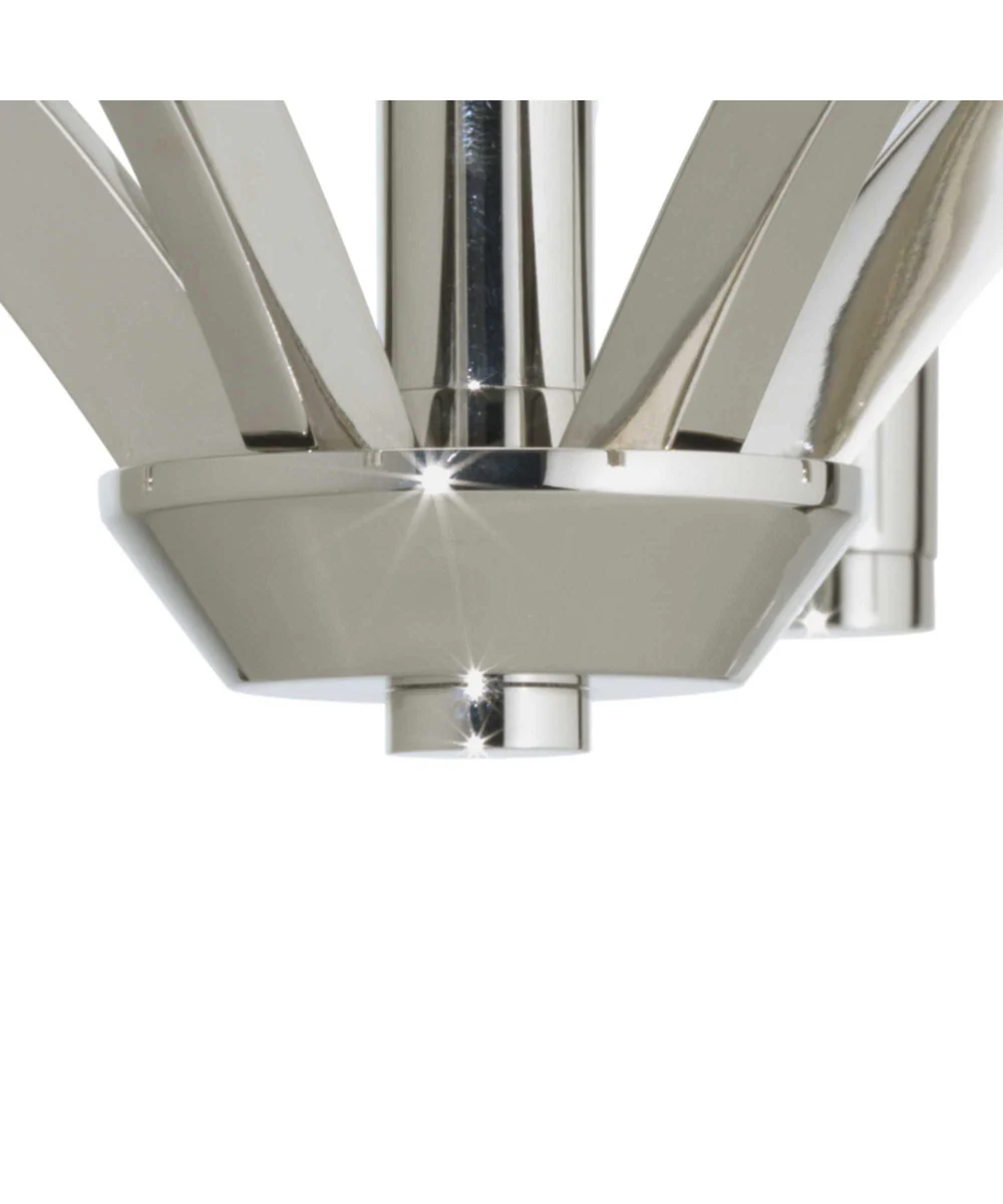 Draper 9-Light Luxe Chandelier Light Polished Nickel - Image 5
