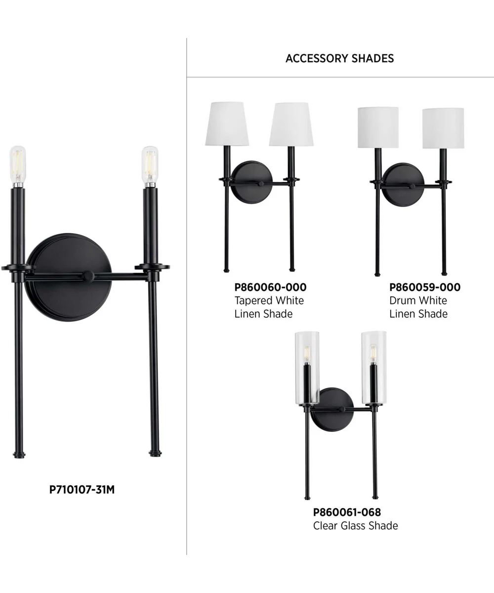 Elara 2-Light New Traditional Wall Light Matte Black - Image 3